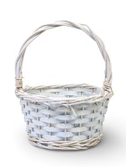 Корзина плетеная ива 28 х 20 х 11 см ручка 14 см, белый 10918308