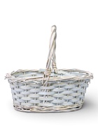 Корзина плетеная ива 28 х 20 х 11 см ручка 14 см, белый 10918308