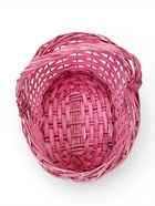 Корзина плетеная ива 28 х 20 х 11 см ручка 14 см, розовый 10918309