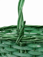 Корзина плетеная ива 28 х 20 х 11 см ручка 14 см, зеленый - фото 68174671