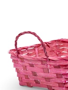 Корзина плетеная 24 х 20 х 8 см,боковые ручки, розовый квадрат - фото 68174683