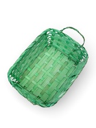 Корзина плетеная 24 х 20 х 8 см,боковые ручки, зеленый квадрат - фото 68174694