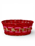 Корзина плетеная 25 х 20 х 10 см, без ручек розовый с сердечками - фото 68174695