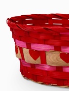 Корзина плетеная 25 х 20 х 10 см, без ручек розовый с сердечками - фото 68174696