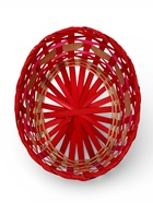 Корзина плетёная для хранения «Сердечки», 25×20×10 см, бамбуковая, красная, Greengo - Фото 3