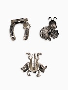 Броши «Счастливый случай», набор 3 шт. цветной в серебре 10904632