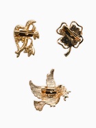 Броши «Голубь, клевер, подснежник», набор 3 шт. цветной в золоте - фото 65466644