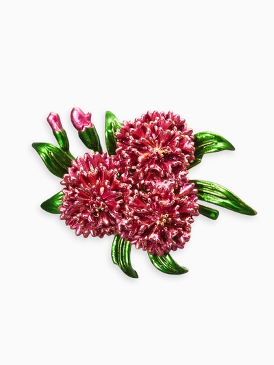 Брошь «Цветы Астры», розово-фиолетовая в золоте