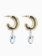 Серьги «Новый стиль. Сердечки», d=3 см, цвет золото-серебристый 10904825