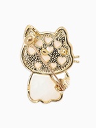 Брошь перламутровый «Котёнок», белая в золоте - фото 65466678