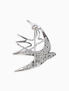 Брошь «Ласточки», белая в серебре 10905887