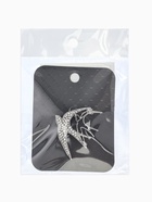 Брошь «Ласточки», белая в серебре - Фото 6