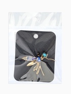 Брошь «Стрекоза» искристая, сине-голубая в золоте - Фото 6