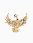 Брошь «Калибре с цветком», белая в золоте - фото 65466707