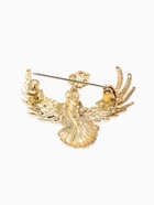 Брошь «Калибре с цветком», белая в золоте - фото 65466709