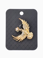 Брошь «Калибре с цветком», белая в золоте - фото 65466710