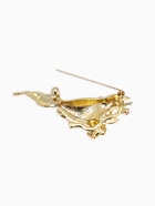 Брошь «Птичка», цветная в золоте 10905895
