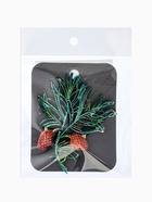 Брошь «Кедровая веточка», коричнево-зелёная в золоте - фото 65466730