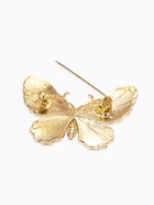 Брошь «Бабочка» матовая, в жилки, чёрная в золоте - фото 65466751