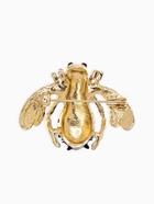 Брошь «Пчела в вишню», цветная в золоте - фото 65466756