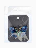 Брошь «Бабочка», глянцевая, синяя в золоте 10905909