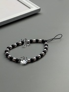 Брелок на карабине "Бант и сердце" черно-белый 14,5 см 10915001