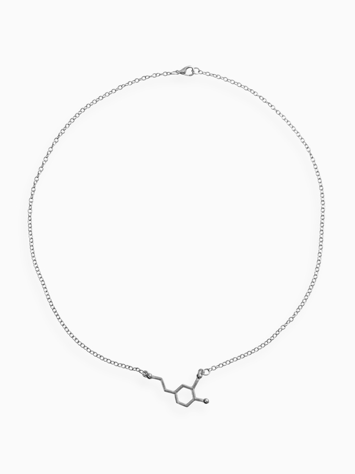 Кулон на цепочке «Молекула 01», цвет серебро