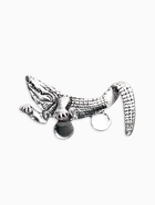 Брошь для кармана «Крокодил», цвет чернёное серебро - фото 65466878