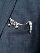 Брошь для кармана «Крокодил», цвет чернёное серебро - Фото 1