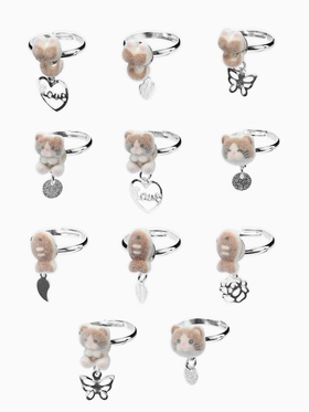 Кольцо «Выбражулька. Котики бархатные», безразмерное, МИКС