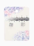 Серьги со стразами «Квадрат» 6×6 мм, белые в серебре 10937425