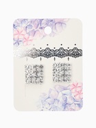 Серьги со стразами «Квадрат» 12×12 мм, белые в серебре 10937427