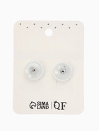 Серьги со стразами «Квадрат» 15×15 мм, белые в серебре 10937428