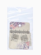 Серьги со стразами «Квадрат» 15×15 мм, белые в серебре 10937428