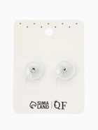 Серьги со стразами «Квадрат» 20×20 мм, белые в серебре 10937429