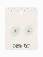 Серьги со стразами «Прямоугольник» 30×9 мм, белые в серебре 10937431