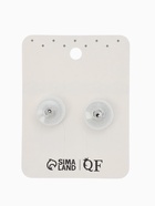 Серьги со стразами «Роскошь», прямоугольник, белые в серебре 10937435