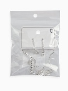 Набор 2 предмета: серьги, колье «Вечерний шик» белый в серебре 10937454