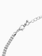 Набор 2 предмета: серьги, колье «Вечерний шик. Овал», цвет бело-изумрудный в серебре - фото 65467022