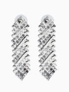 Набор 2 предмета: серьги, колье со стразами «Лёд», d=13.5 см, белый в серебре 10937461