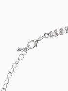 Набор 2 предмета: серьги, колье со стразами «Лёд», d=13.5 см, белый в серебре 10937461