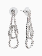 Набор 2 предмета: серьги, колье со стразами «Лёд». d=13.5 см, белый в серебре - фото 65467044