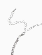 Набор 2 предмета: серьги, колье со стразами «Лёд». d=13.5 см, белый в серебре - фото 65467046