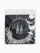 Набор 2 предмета: серьги, колье со стразами «Лёд». d=13.5 см, белый в серебре - фото 65467049