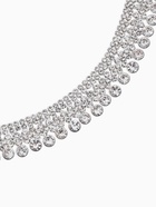 Набор 2 предмета: серьги, колье со стразами «Лёд», d=13.5 см, белый в серебре 10937463