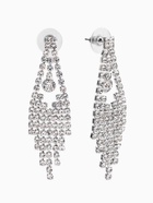 Набор 2 предмета: серьги, колье со стразами «Лёд», d=13.5 см, белый в серебре 10937463