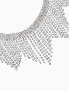 Набор 2 предмета: серьги, колье со стразами «Лёд», d=13.5 см, белый в серебре - фото 65467059