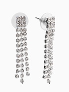 Набор 2 предмета: серьги, колье со стразами «Лёд», d=13.5 см, белый в серебре - фото 65467060