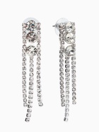 Набор 2 предмета: серьги, колье со стразами «Лёд. Круги», d=13.5 см, белый в серебре - фото 65467068