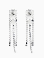 Набор 2 предмета: серьги, колье со стразами «Лёд. Круги», d=13.5 см, белый в серебре - фото 65467069